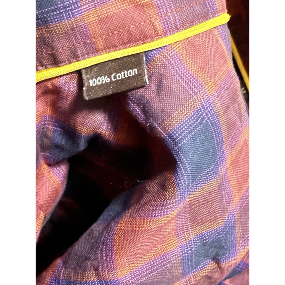 Robert Talbott Classic Button Up Shirt Mens Size M Multicolor Plaid‎ Long Sleeve - Picture 14 of 15